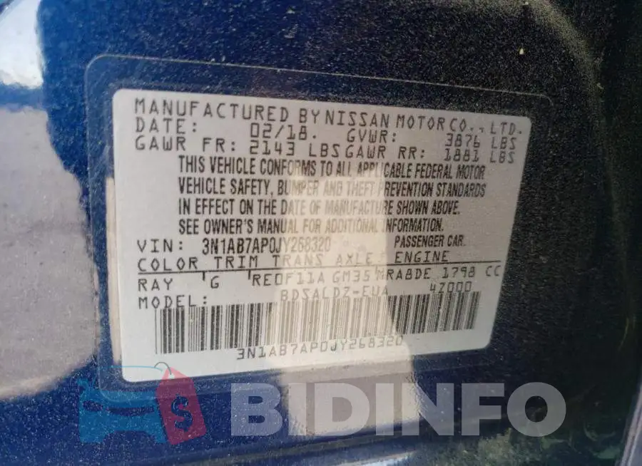 3N1AB7AP0JY268320 Photo# 12