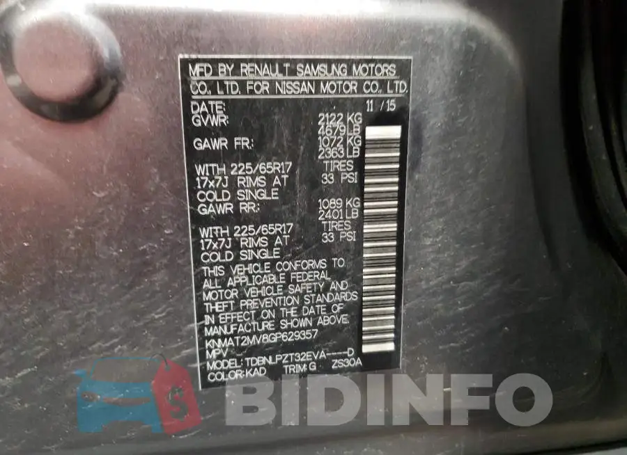 KNMAT2MV8GP629357 Photo# 13