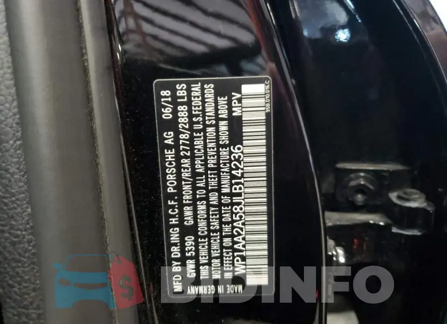 WP1AA2A58JLB14236 Photo# 12