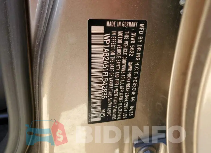 WP1AB2A51FLB42836 Photo# 12