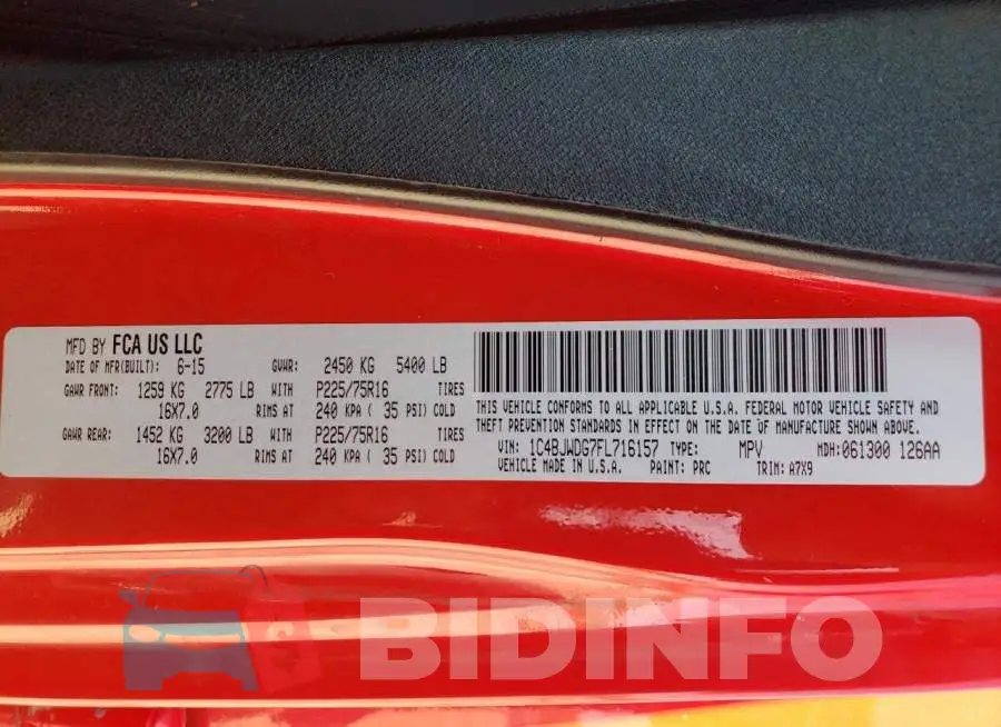 1C4BJWDG7FL716157 Photo# 13