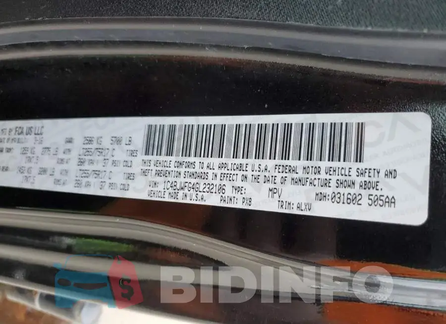 1C4BJWFG4GL232106 Photo# 12