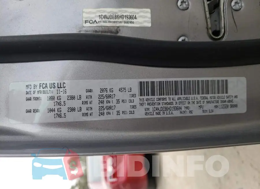 1C4NJDEB6HD193604 Photo# 13
