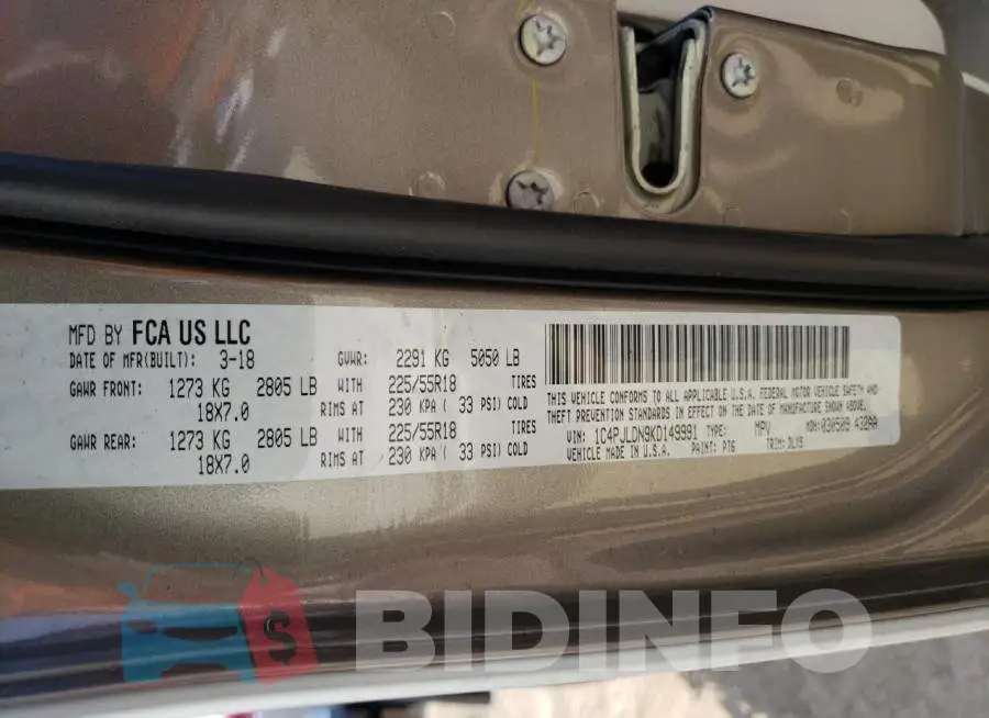 1C4PJLDN9KD149991 Photo# 13