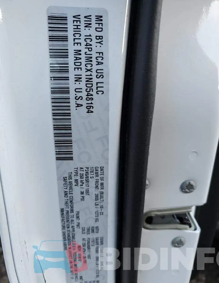 1C4PJMCX1ND548164 Photo# 13