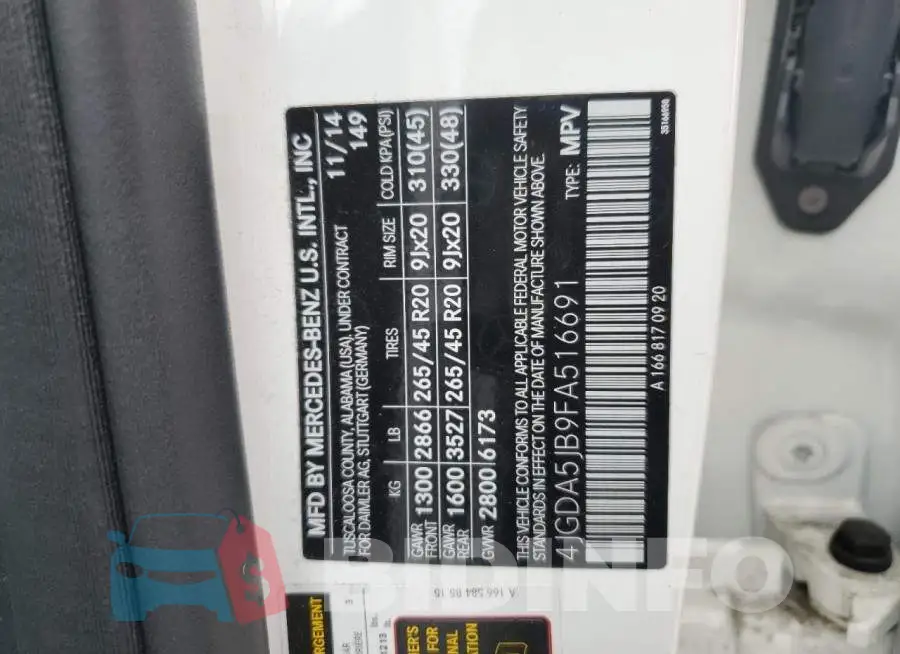 4JGDA5JB9FA516691 Photo# 13