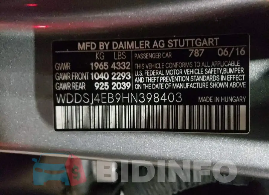 WDDSJ4EB9HN398403 Photo# 12