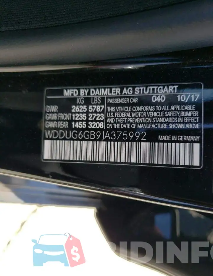 WDDUG6GB9JA375992 Photo# 12