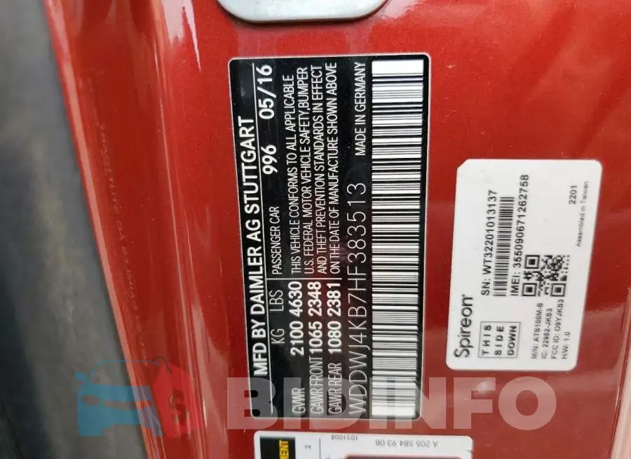 WDDWJ4KB7HF383513 Photo# 12