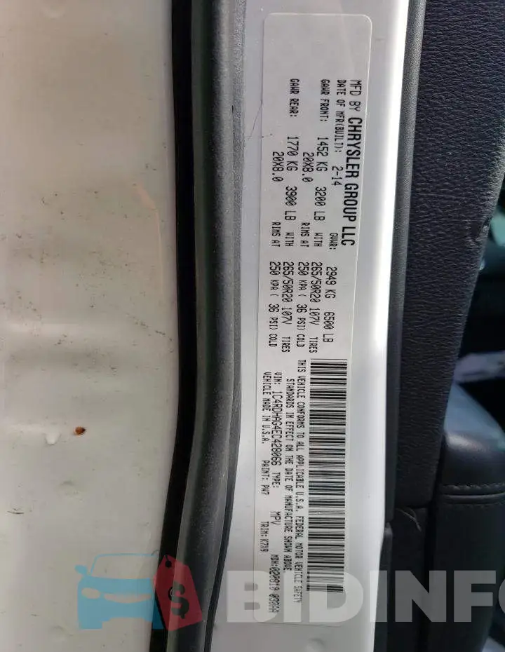 1C4RDHAG4EC428066 Photo# 14