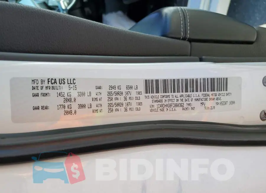 1C4RDHAG8FC880362 Photo# 13