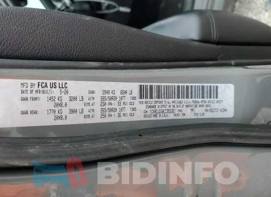 1C4RDJDG8LC352321 Photo# 13