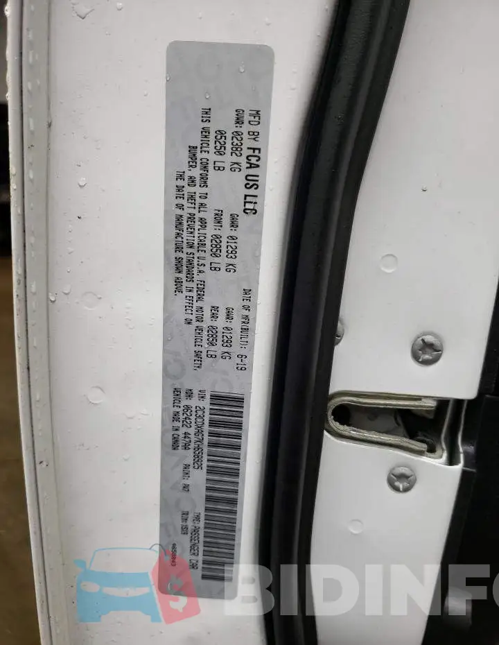 2C3CDXAG7KH658925 Photo# 12
