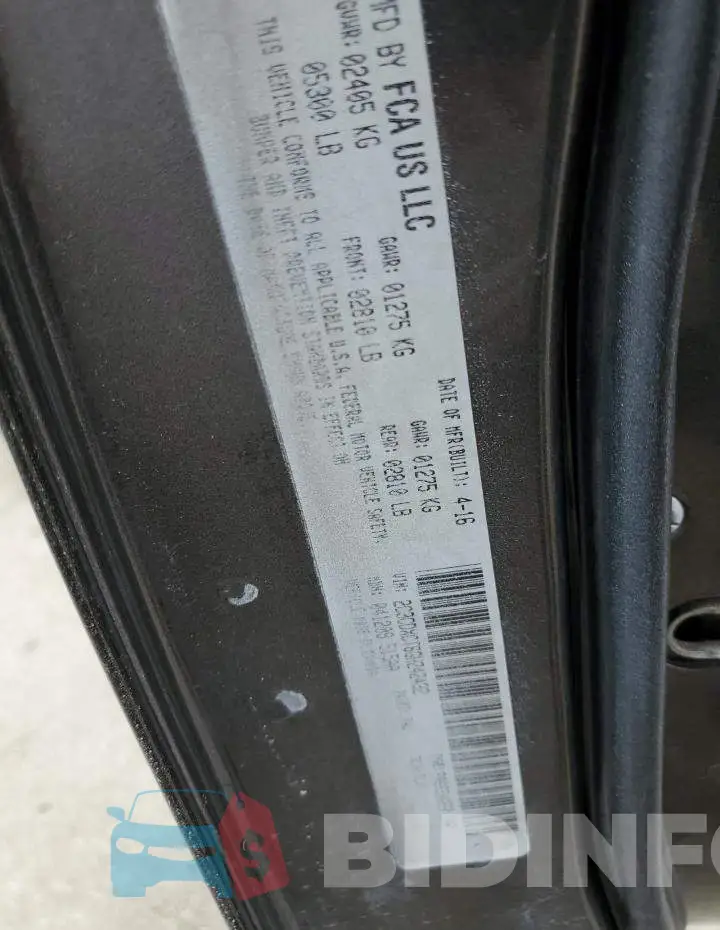 2C3CDXCT6GH242432 Photo# 12