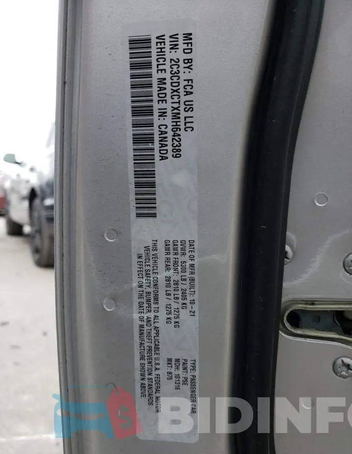 2C3CDXCTXMH642389 Photo# 12