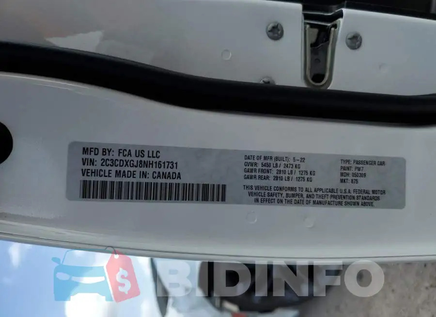 2C3CDXGJ8NH161731 Photo# 12