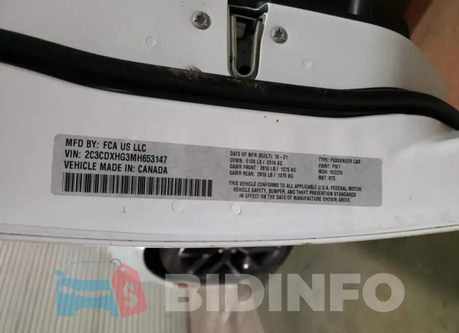 2C3CDXHG3MH653147 Photo# 12