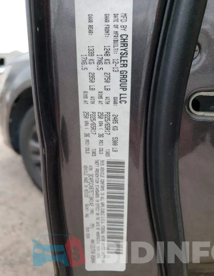 3C4PDCAB7ET184142 Photo# 13