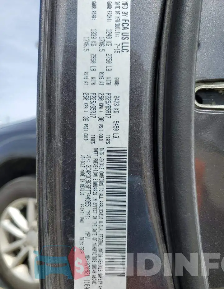 3C4PDCBG6FT744955 Photo# 13