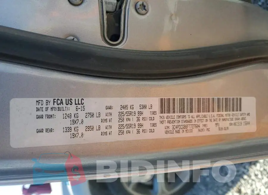 3C4PDCGB6FT727604 Photo# 13