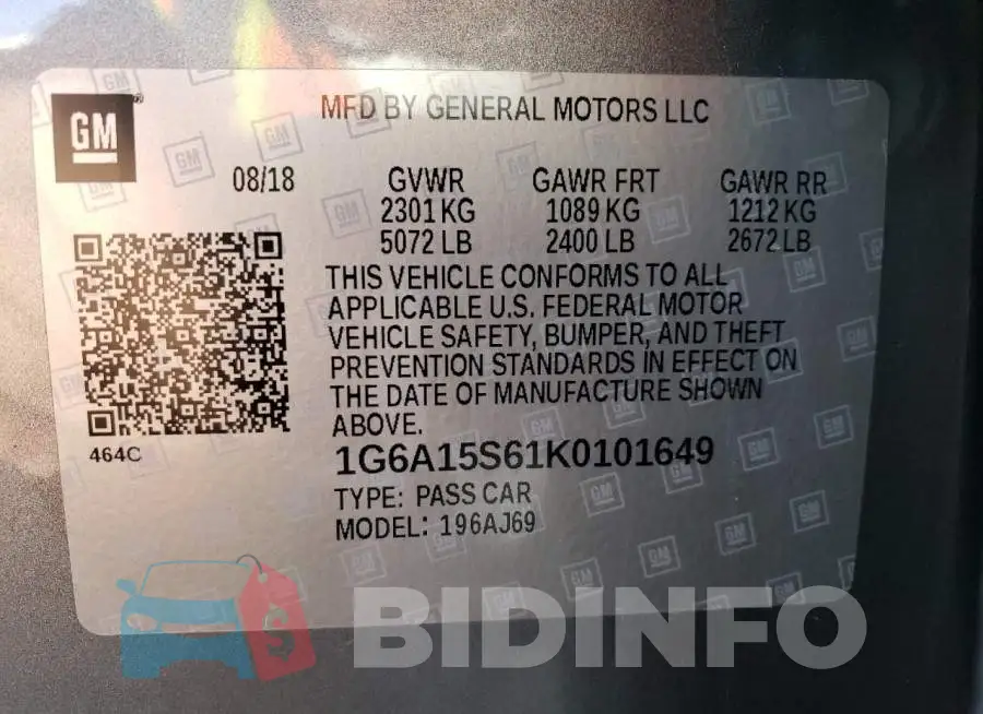 1G6A15S61K0101649 Photo# 12