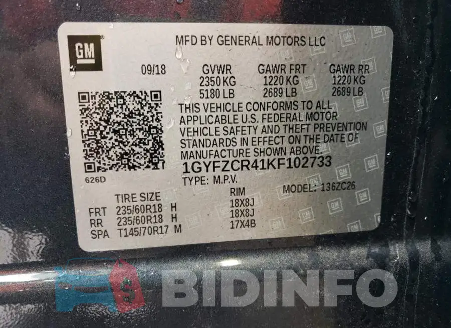1GYFZCR41KF102733 Photo# 13
