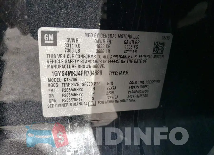 1GYS4MKJ4FR704680 Photo# 13