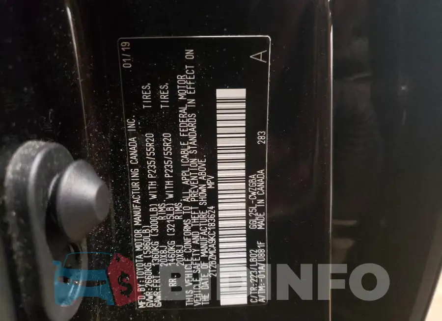 2T2BZMCA9KC183624 Photo# 13