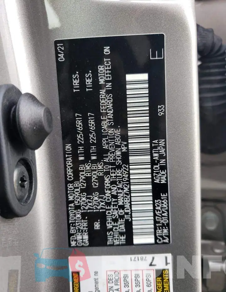 JTJDARBZ7M2194922 Photo# 13