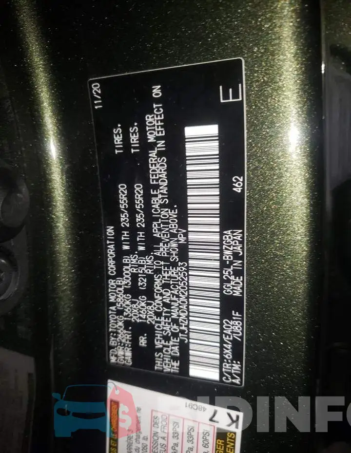 JTJHZMDA0M2052593 Photo# 13