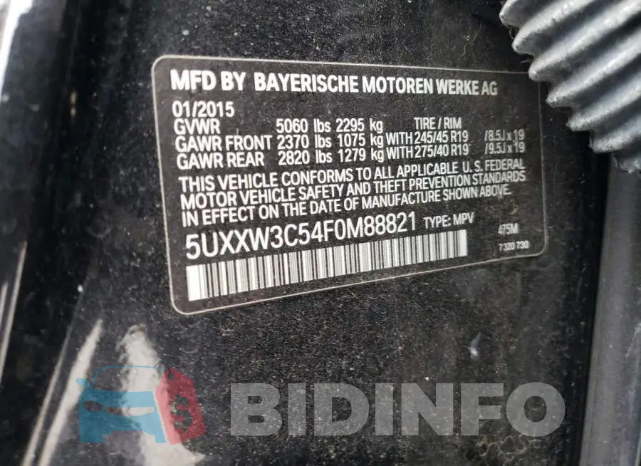 5UXXW3C54F0M88821 Photo# 13