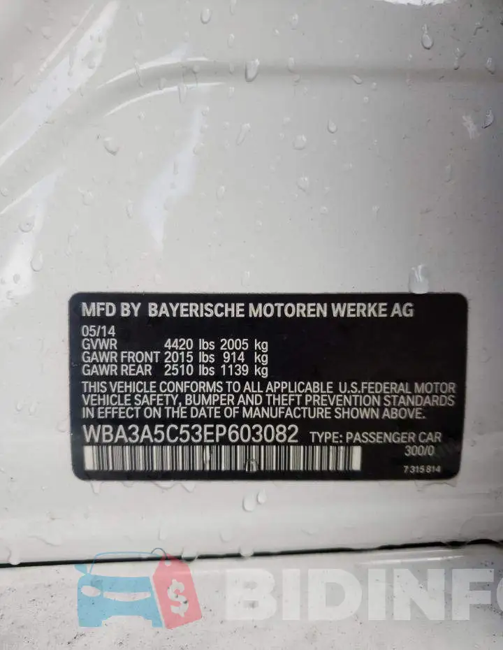 WBA3A5C53EP603082 Photo# 13