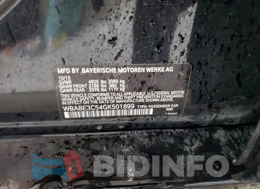 WBA8E3C54GK501899 Photo# 12