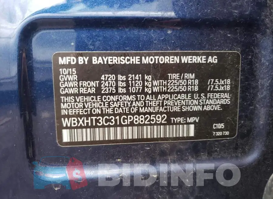WBXHT3C31GP882592 Photo# 13