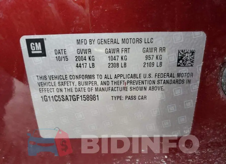 1G11C5SA7GF158981 Photo# 12