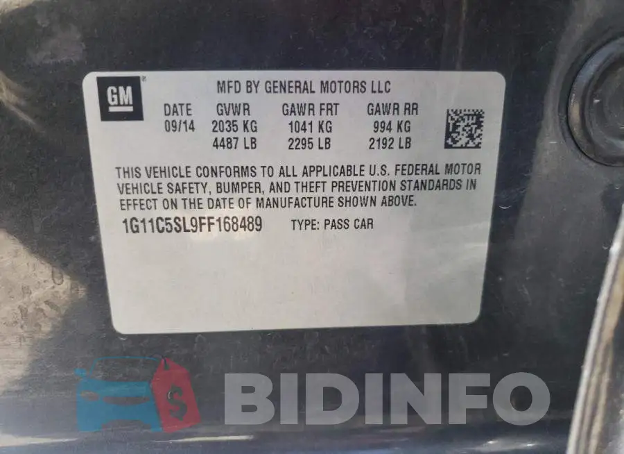 1G11C5SL9FF168489 Photo# 13