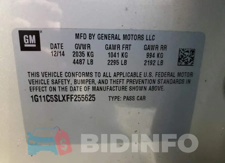 1G11C5SLXFF255625 Photo# 12
