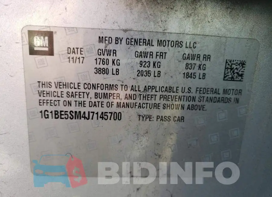 1G1BE5SM4J7145700 Photo# 13