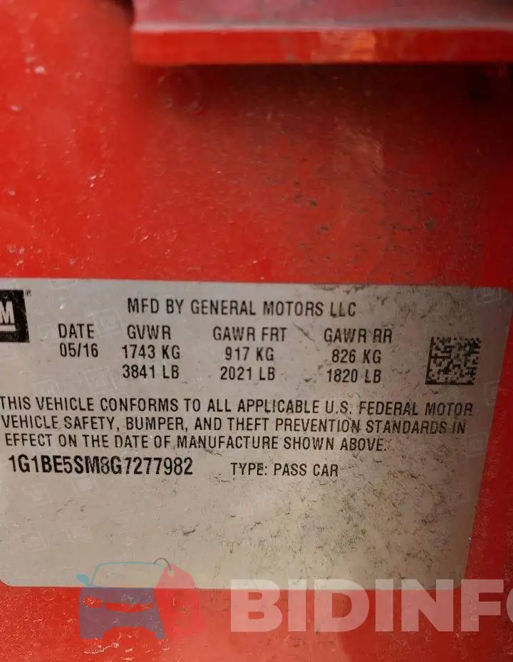 1G1BE5SM8G7277982 Photo# 12