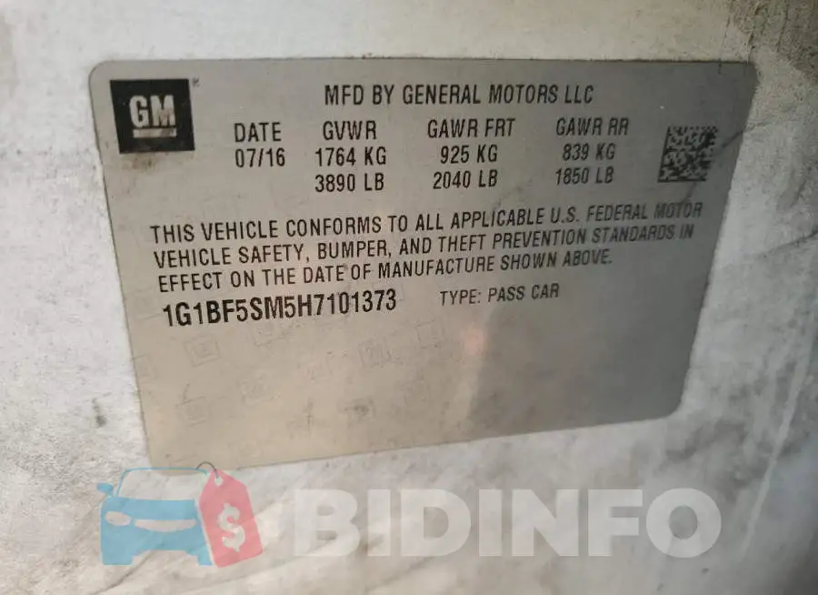 1G1BF5SM5H7101373 Photo# 12