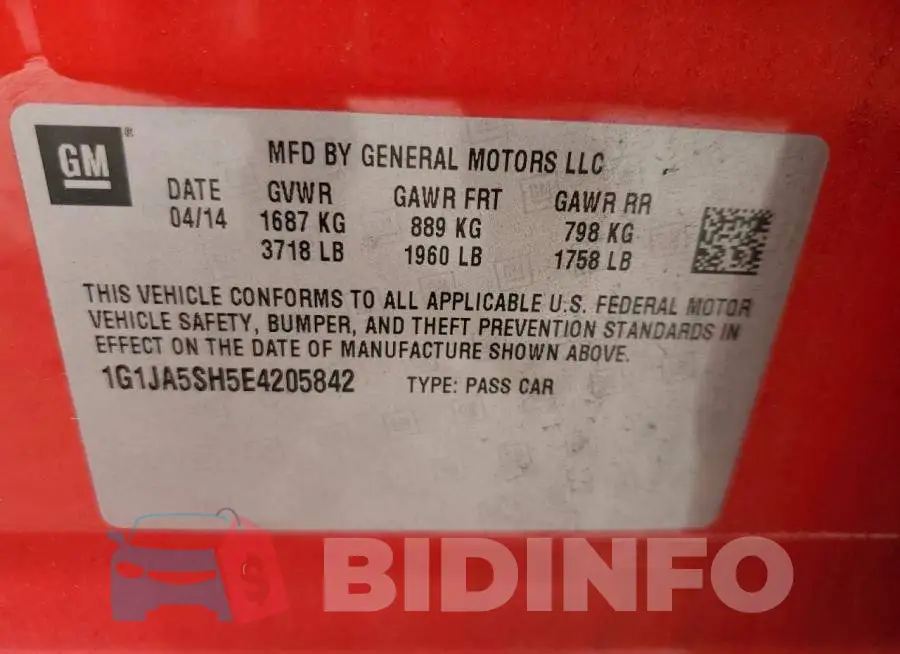 1G1JA5SH5E4205842 Photo# 12
