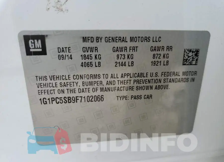 1G1PC5SB9F7102066 Photo# 12
