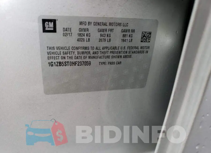 1G1ZB5ST0HF237059 Photo# 12