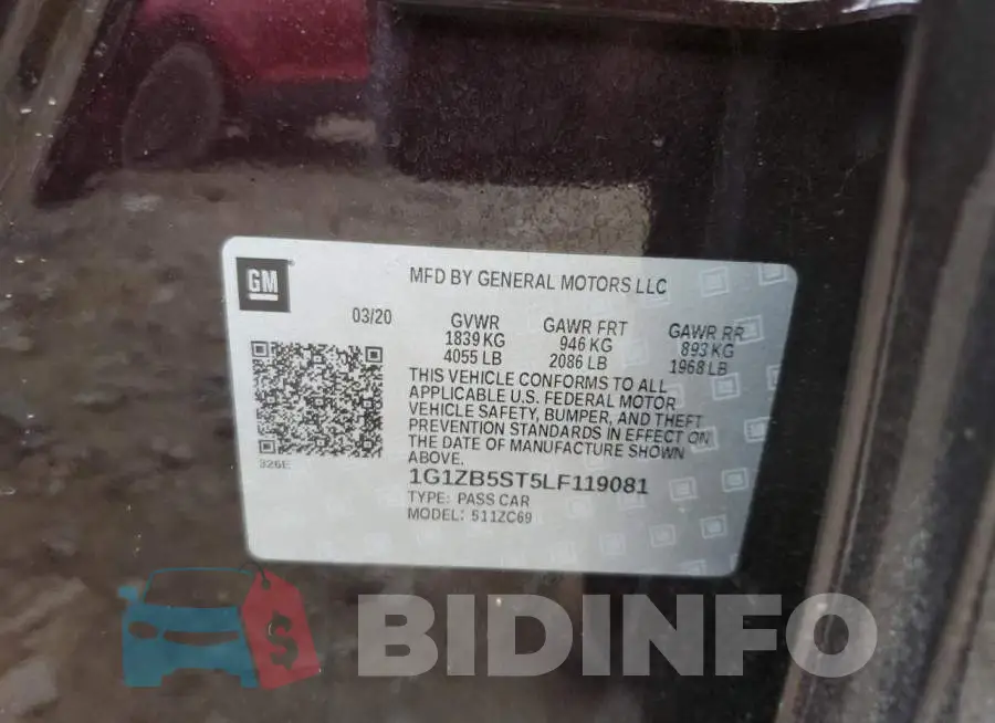 1G1ZB5ST5LF119081 Photo# 12