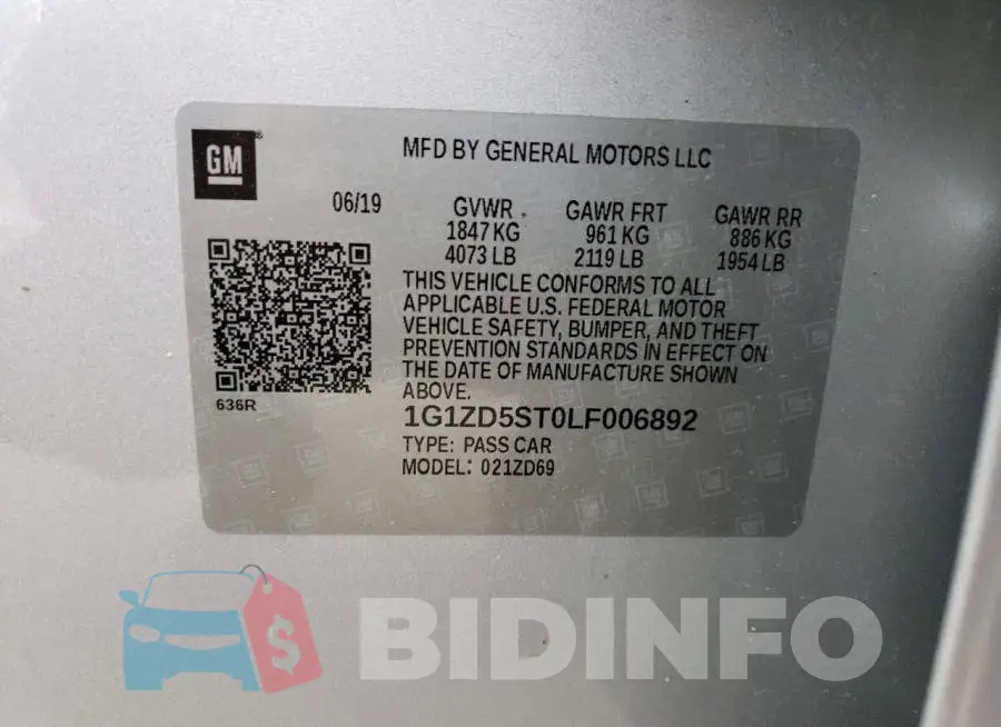 1G1ZD5ST0LF006892 Photo# 12