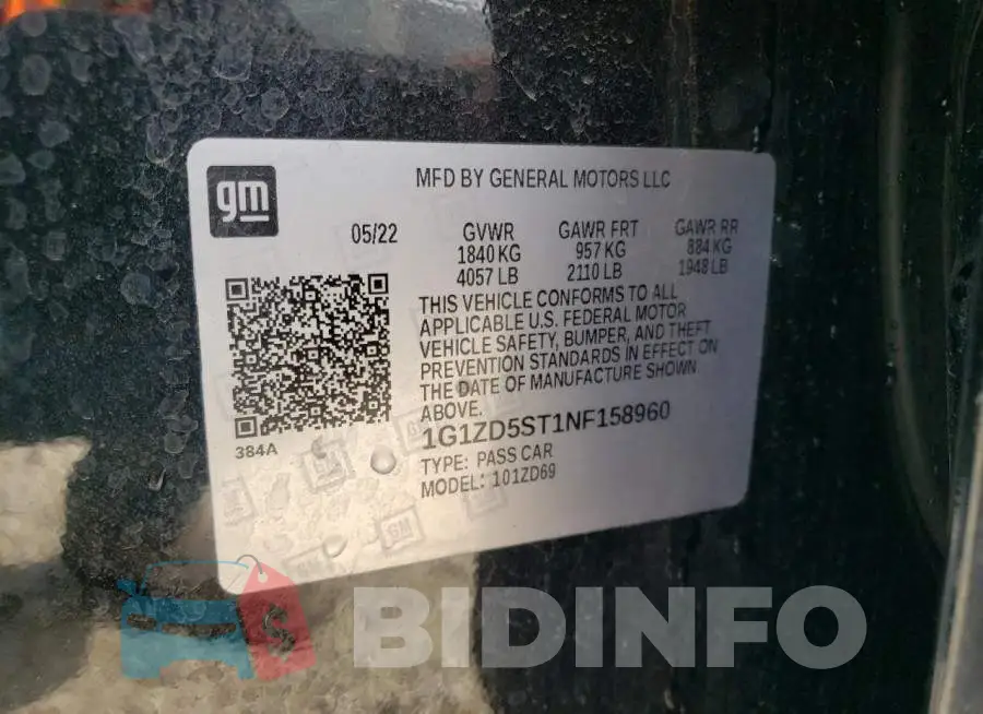 1G1ZD5ST1NF158960 Photo# 12