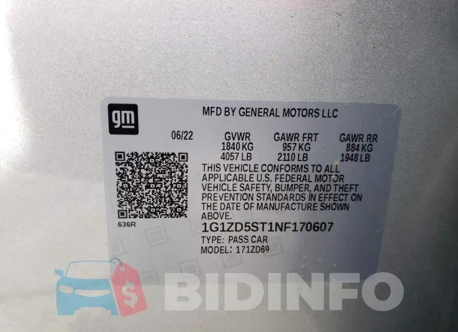 1G1ZD5ST1NF170607 Photo# 12