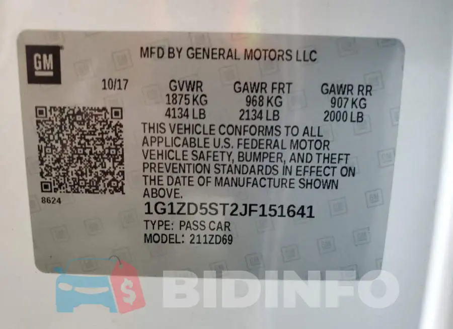 1G1ZD5ST2JF151641 Photo# 12