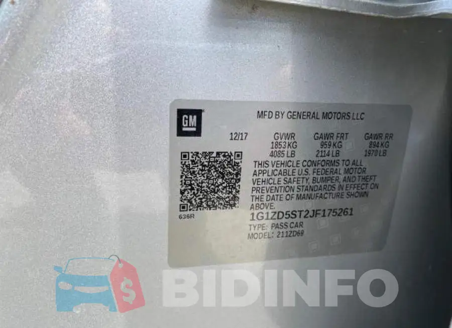 1G1ZD5ST2JF175261 Photo# 10