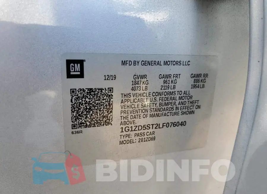 1G1ZD5ST2LF076040 Photo# 12